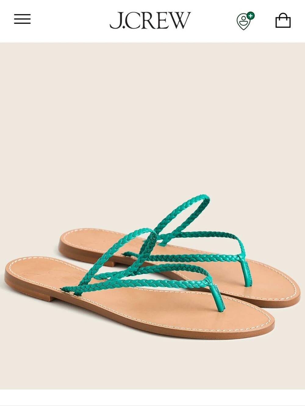 J. Crew Capri Braided-Strap Flip-Flops
